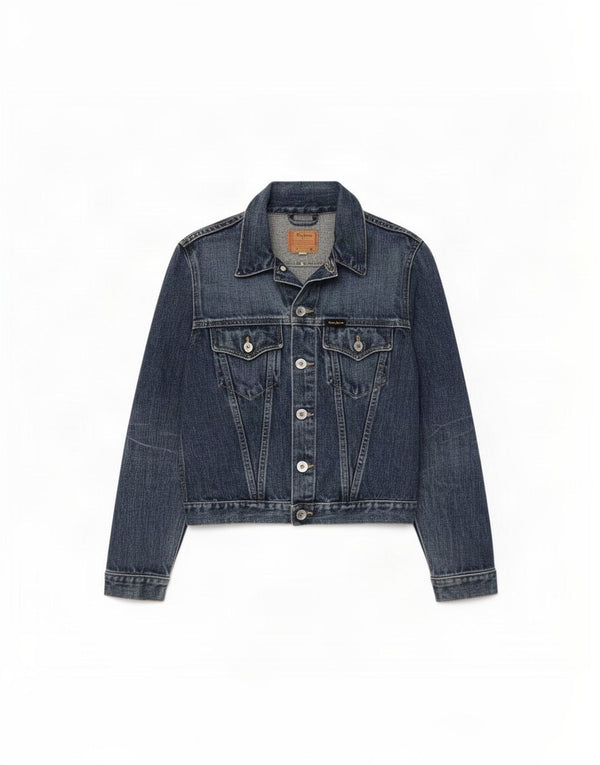 PEPE Jeans Womens Crop Denim Jacket UK 10 Small Blue Cotton
