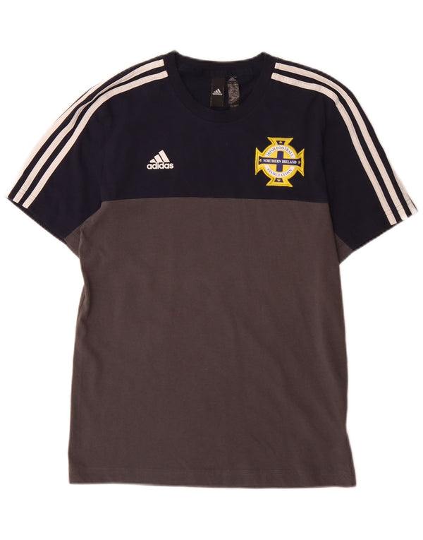 Adidas Mens Irish Football Graphic T-Shirt Top XS Blue Colourblock Sports