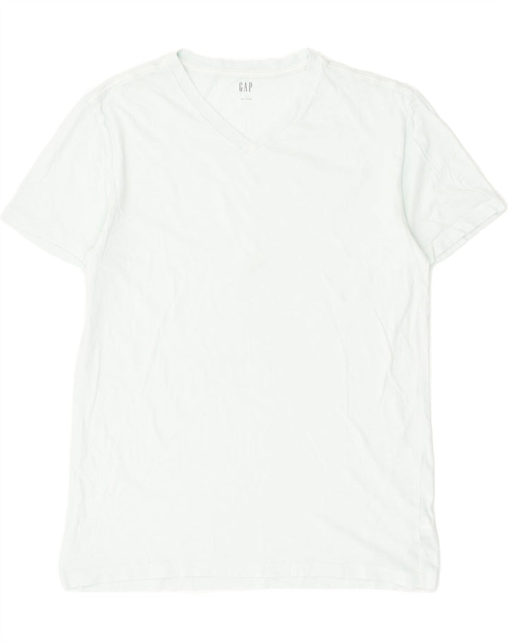 GAP Womens T-Shirt Top UK 10 Small Green Cotton | Vintage Gap | Thrift | Second-Hand Gap | Used Clothing | Messina Hembry 