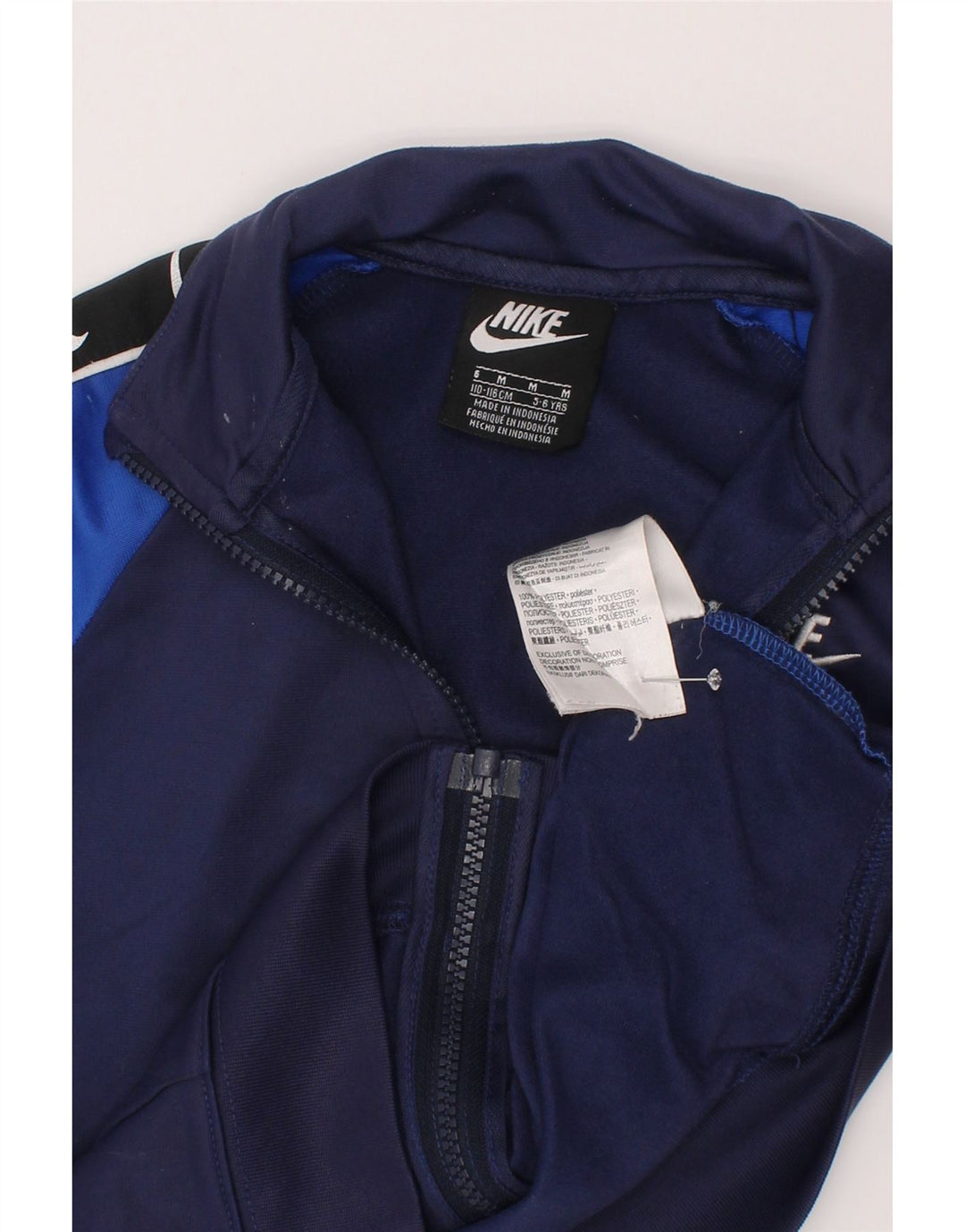 Nike Boys Tracksuit Top Jacket 5-6 Years Medium Navy Blue Sports