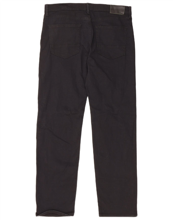 MARKS & SPENCER Mens Straight Jeans W34 L31 Black Cotton