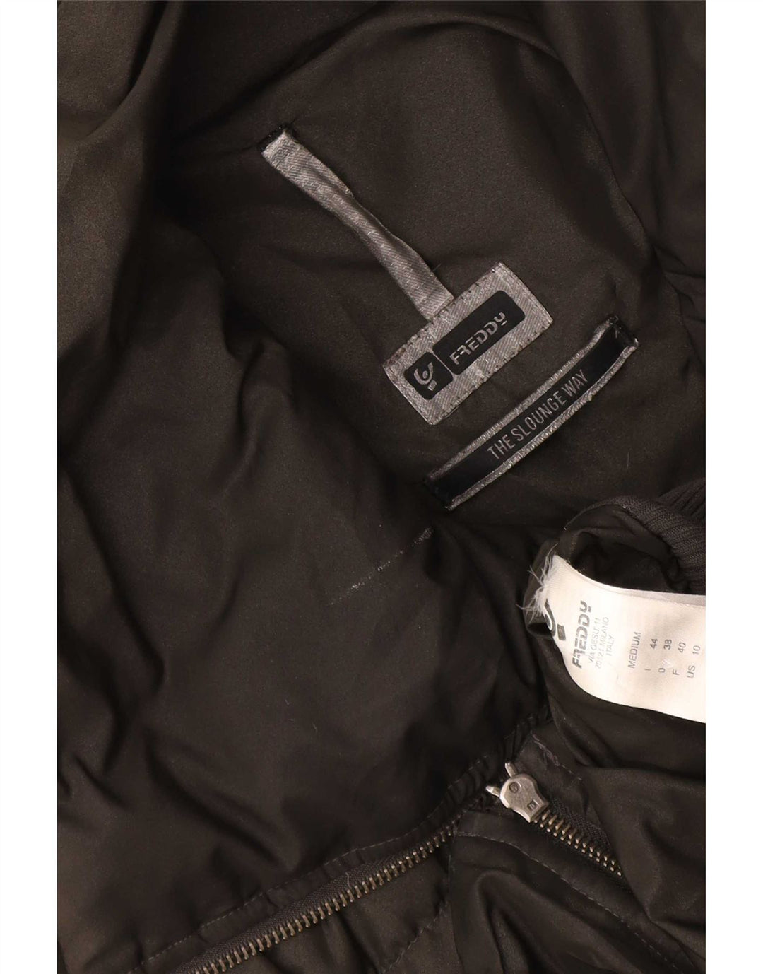 Freddy Womens Padded Jacket IT 44 Medium Grey Polyester