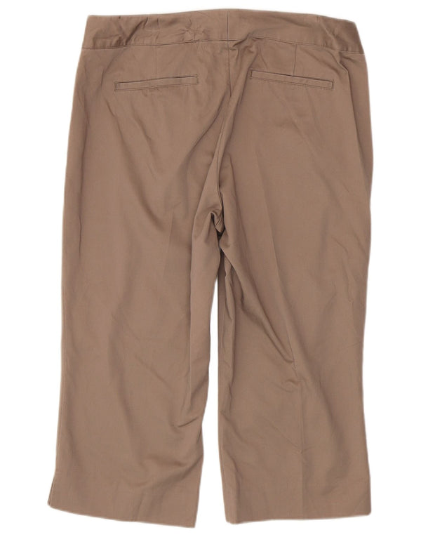 Dockers Womens Capri Trousers US 12 Large W34 L20 Beige Cotton
