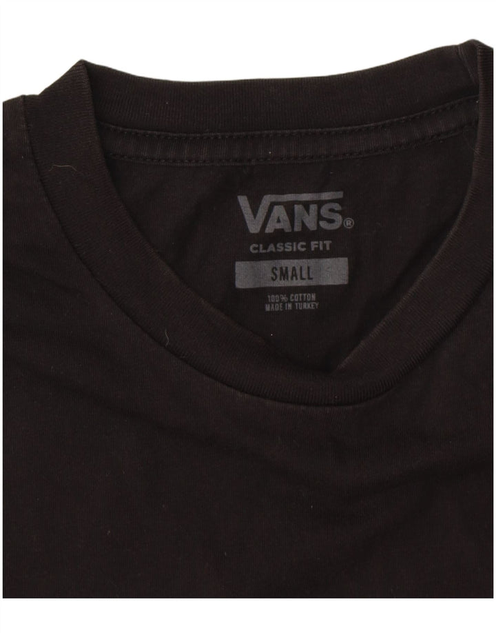 VANS Mens Classic Fit Graphic T-Shirt Top Small Black Cotton