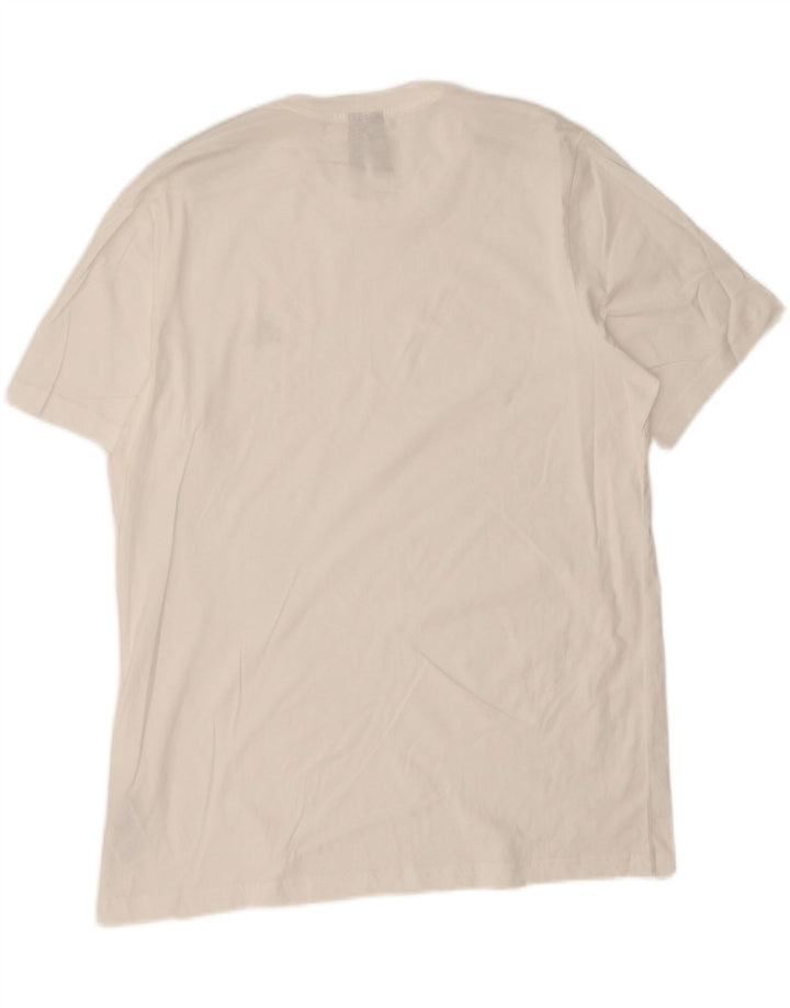 Adidas Mens Graphic T-Shirt Top Large White Cotton
