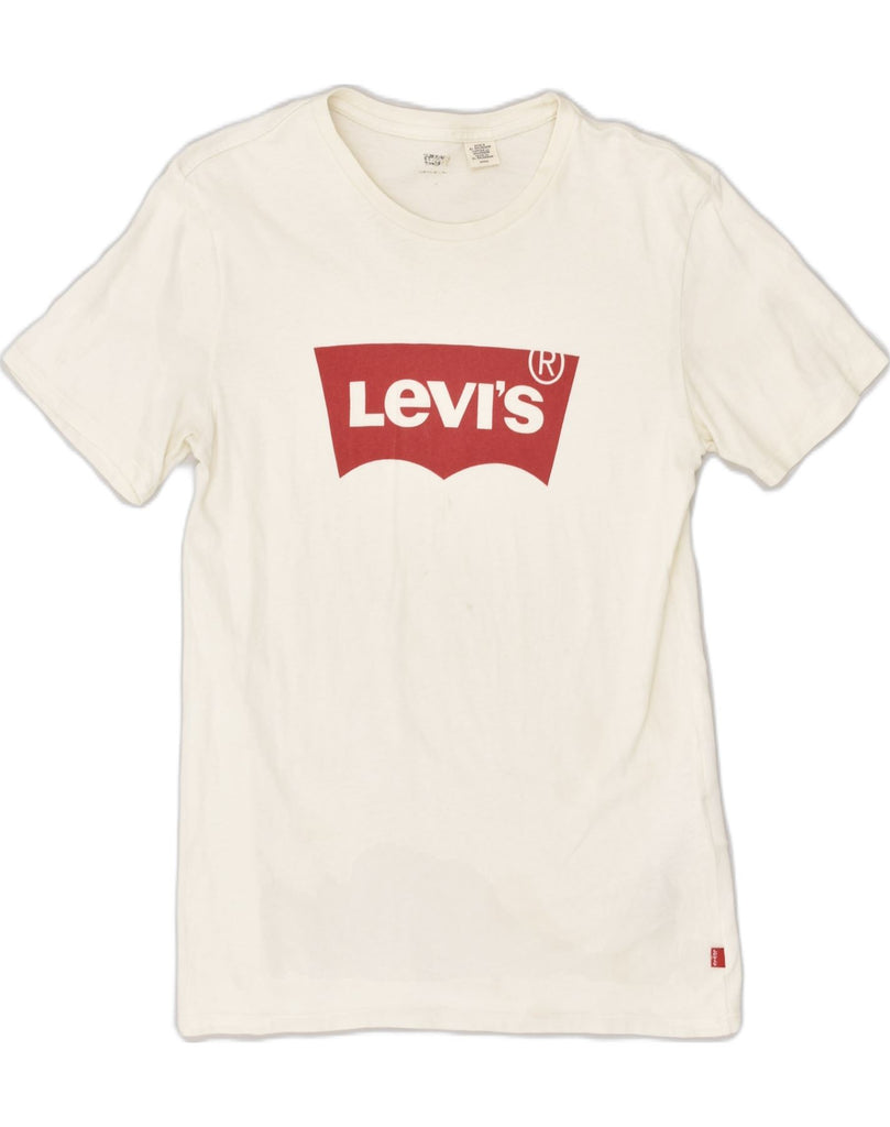 LEVI'S Mens Graphic T-Shirt Top Small White Cotton | Vintage Levi's | Thrift | Second-Hand Levi's | Used Clothing | Messina Hembry 