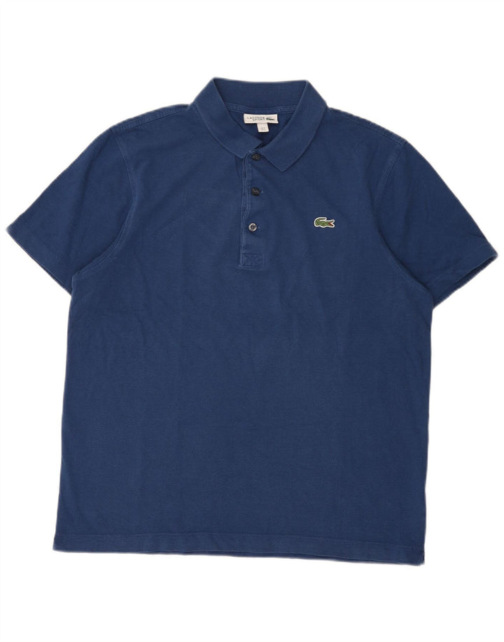 Lacoste Mens Polo Shirt Size 5 Large Navy Blue Cotton