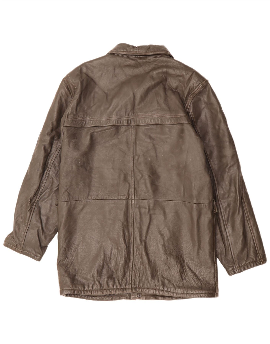 Vintage Mens Leather Jacket IT 48 Medium Brown Leather