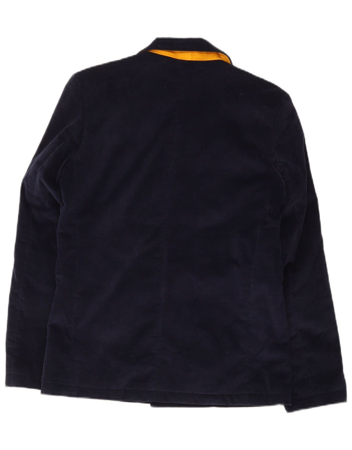Henry Cottons Boys Pea Coat 13-14 Years Navy Blue Cotton