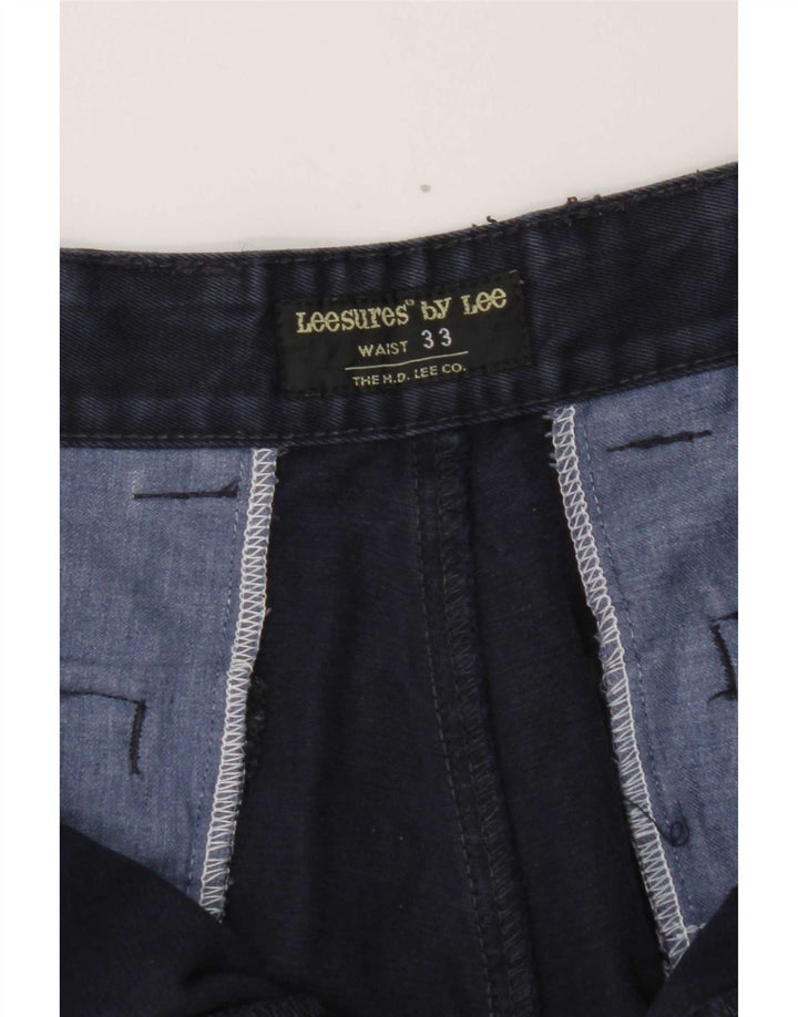 Lee Mens Straight Cargo Trousers W33 L34 Navy Blue