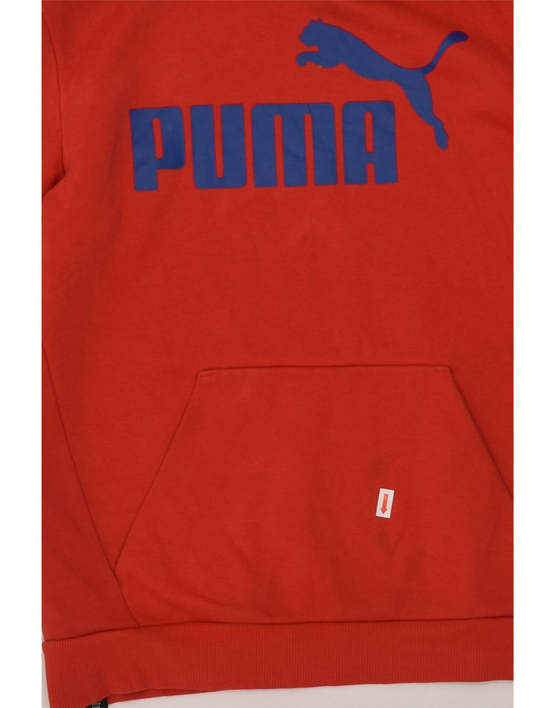 PUMA Boys Graphic Hoodie Jumper 13-14 Years Red Cotton | Vintage Puma | Thrift | Second-Hand Puma | Used Clothing | Messina Hembry 