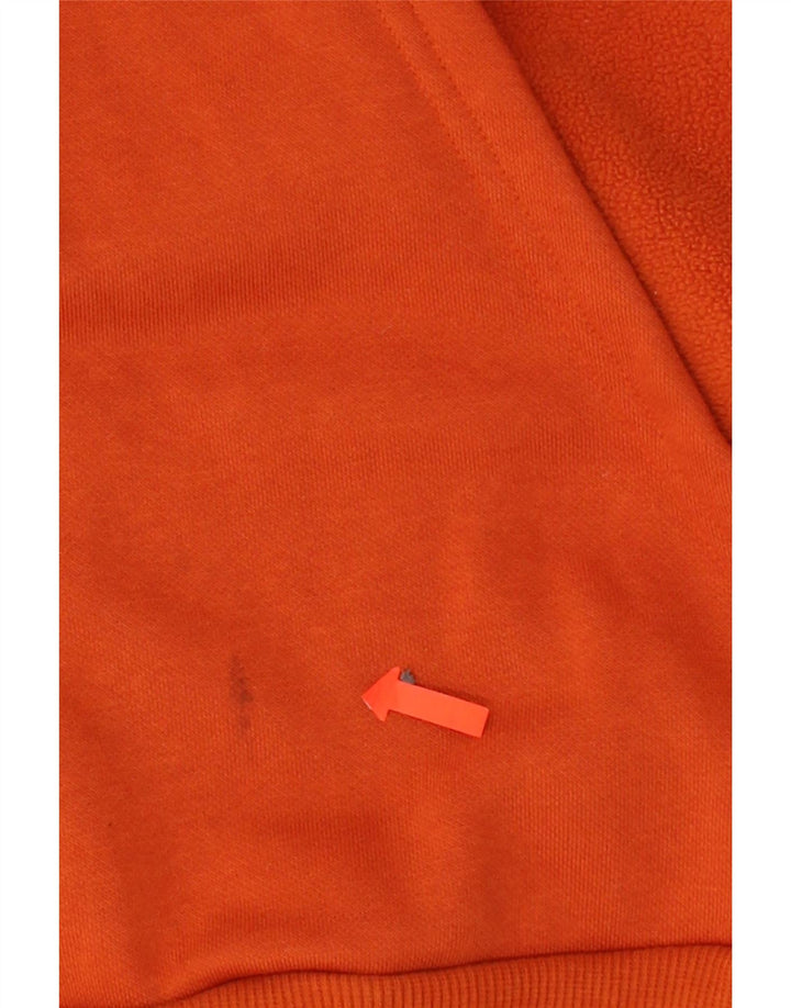 PUMA Mens Graphic Hooded Fleece Jumper Large Orange Polyester Vintage Puma and Second-Hand Puma from Messina Hembry 