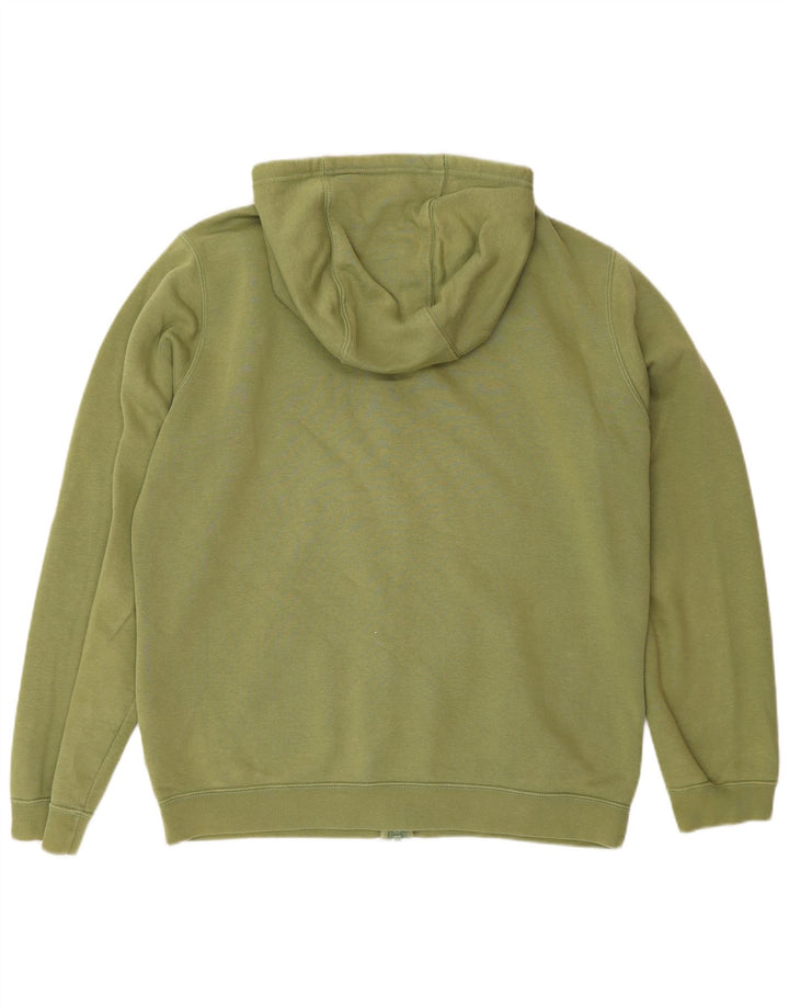 Nike Mens Zip Hoodie Sweater Medium Khaki Cotton