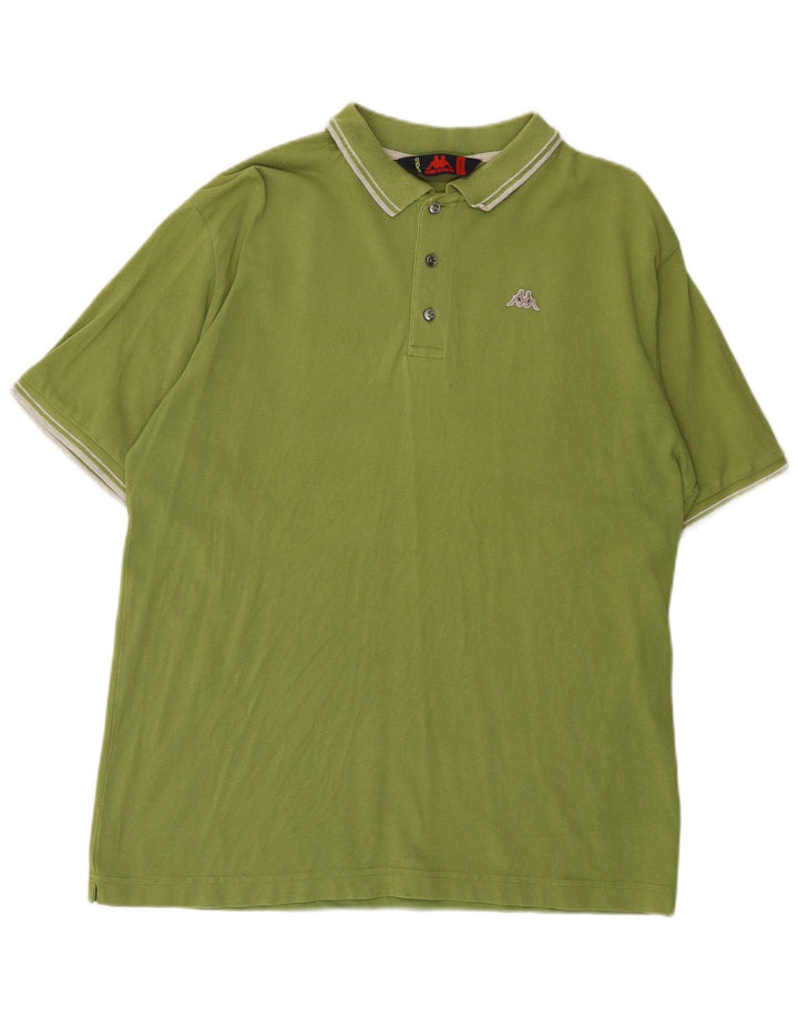 KAPPA Mens Polo Shirt XL Green Cotton