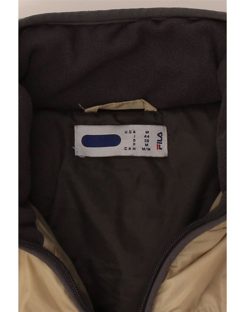 FILA Mens Padded Jacket UK 38 Medium Beige Polyamide Vintage Fila and Second-Hand Fila from Messina Hembry 