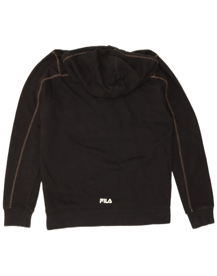 Fila Mens Hoodie Jumper Large Black Cotton