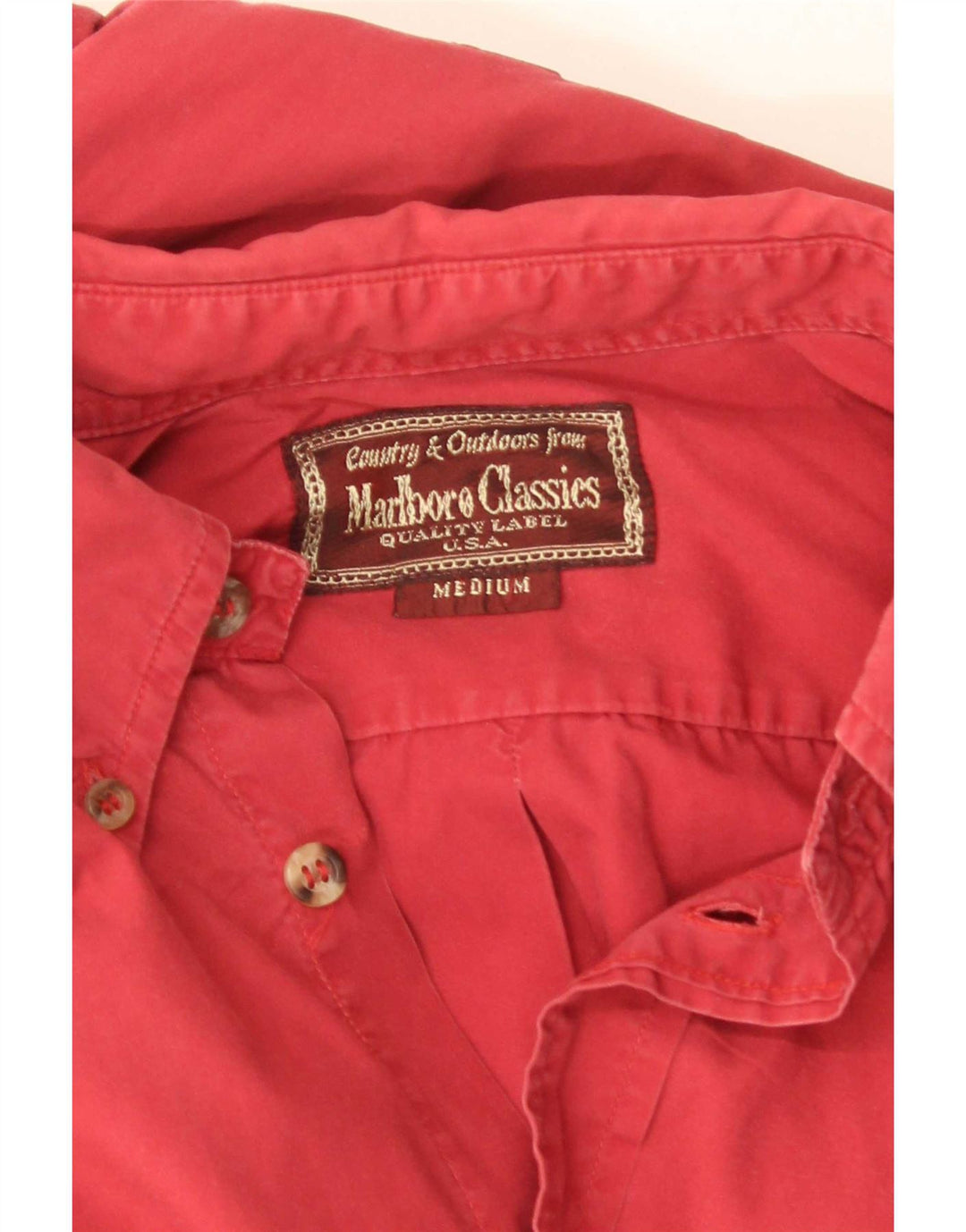 Marlboro Classics Mens Shirt Medium Red