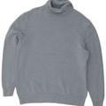 Zara Mens Roll Neck Jumper Sweater Large Blue