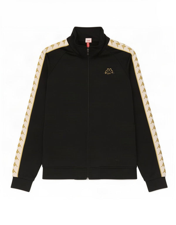 Kappa Mens Graphic Tracksuit Top Jacket Large Black Colourblock Polyester