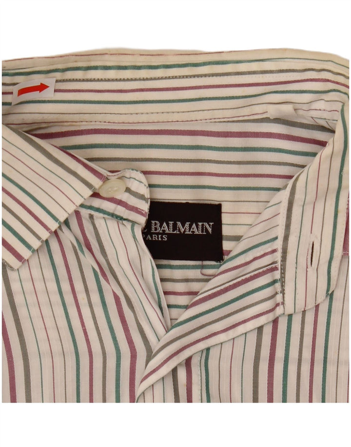 Pierre Balmain Mens Shirt Size 40 15 3/4 Medium Multicoloured Striped