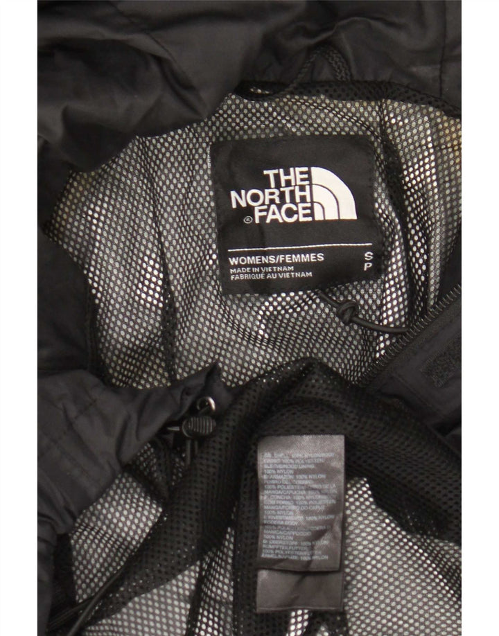 The North Face Womens Hooded Rain Jacket UK 10 Small Black Nylon