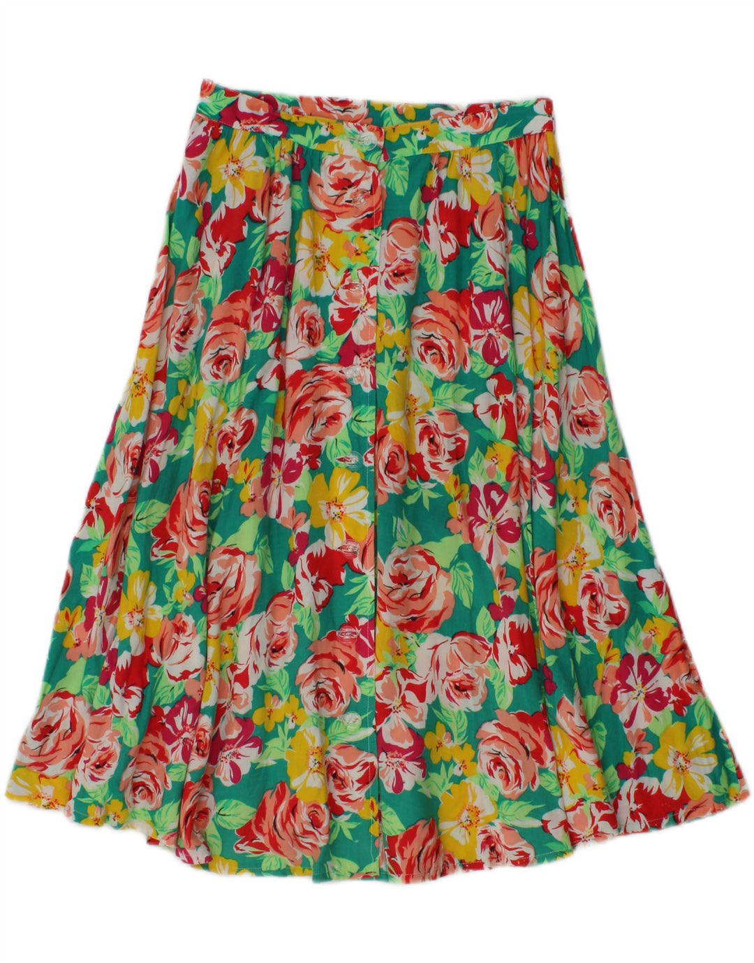 VINTAGE Womens A-Line Skirt W26 Small  Multicoloured Floral Vintage Vintage and Second-Hand Vintage from Messina Hembry 