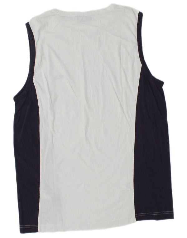 Fila Mens Vest Top Small White Colourblock