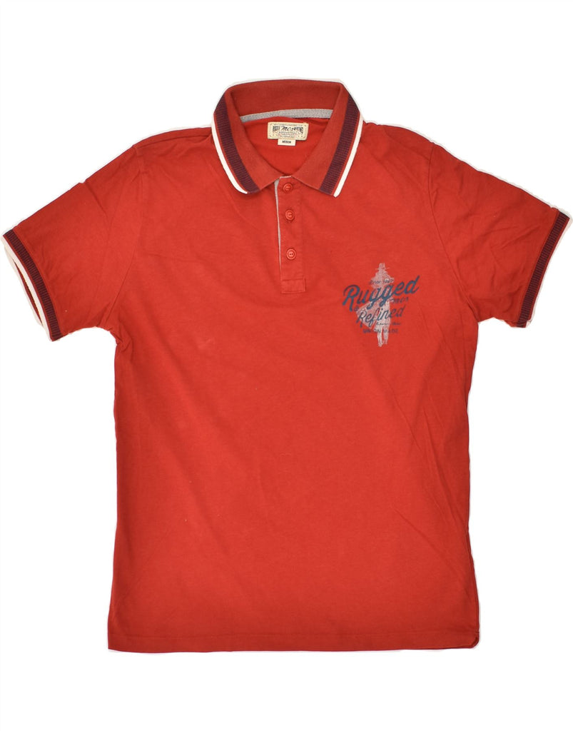 MARLBORO CLASSICS Mens Polo Shirt Medium Red Cotton | Vintage Marlboro Classics | Thrift | Second-Hand Marlboro Classics | Used Clothing | Messina Hembry 