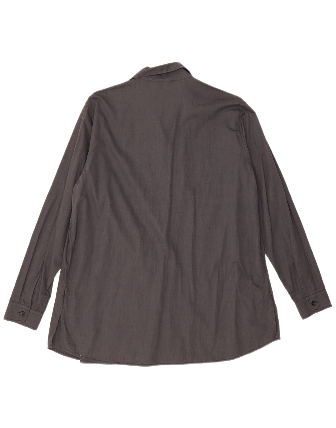 Benetton Womens Oversized Shirt UK 10 Small Grey Cotton