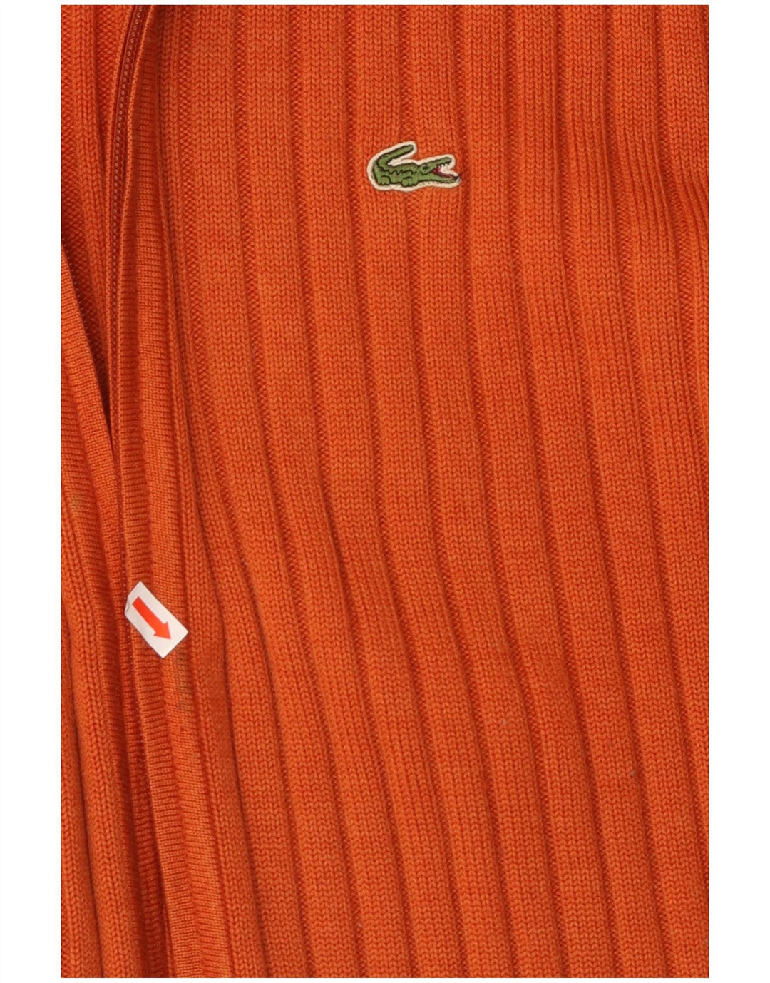 LACOSTE Mens Cardigan Sweater Size 7 2XL Orange Wool