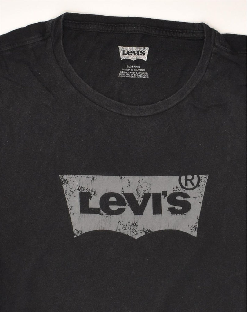 LEVI'S Mens Graphic T-Shirt Top Medium Black Cotton | Vintage Levi's | Thrift | Second-Hand Levi's | Used Clothing | Messina Hembry 