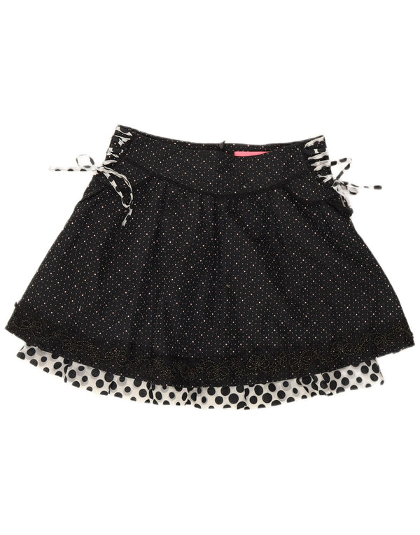 A.YILIAN Womens Mini Skirt Large W30  Black Spotted