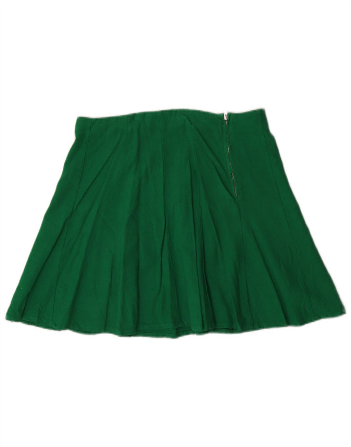 Zara Womens Mini Skirt XS W24  Green Linen