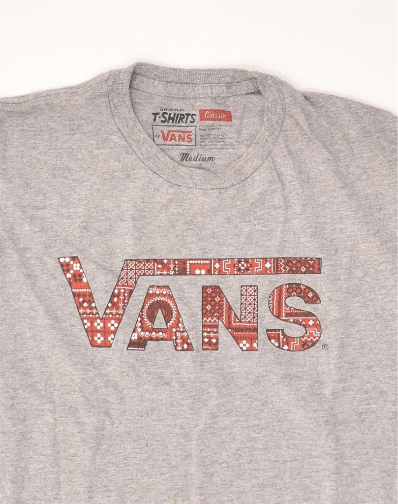 VANS Mens Classic Classic Fit Graphic T-Shirt Top Medium Grey Cotton | Vintage Vans | Thrift | Second-Hand Vans | Used Clothing | Messina Hembry 