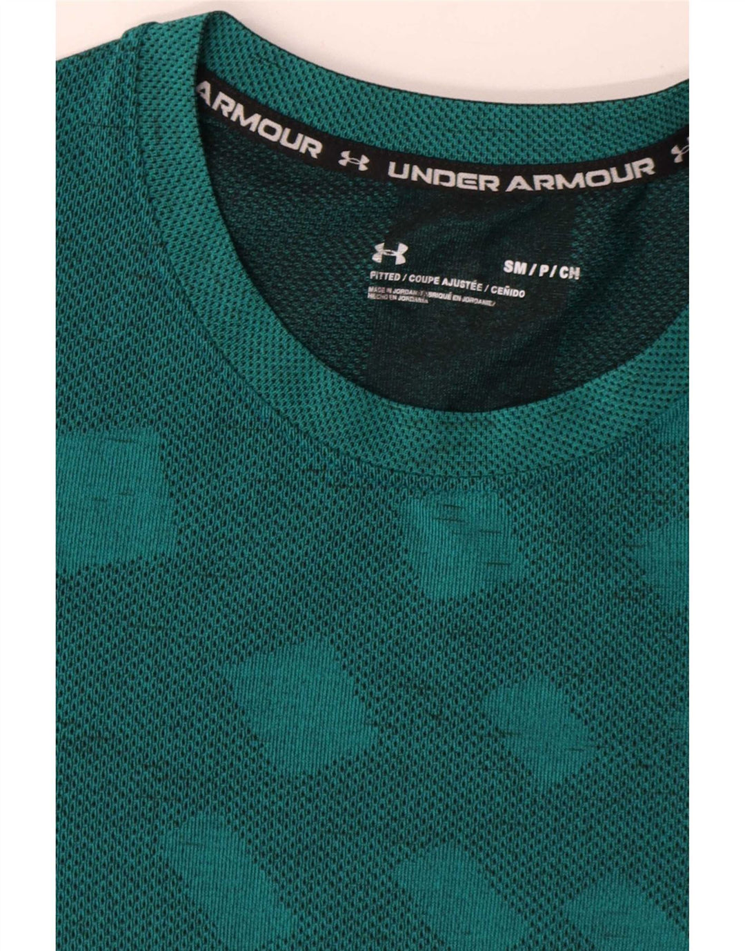 Under Armour Mens T-Shirt Top Small Blue Geometric
