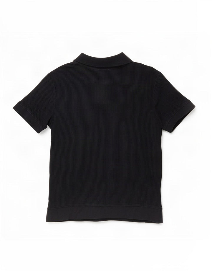 Zara Mens Polo Shirt Medium Navy Blue Cotton