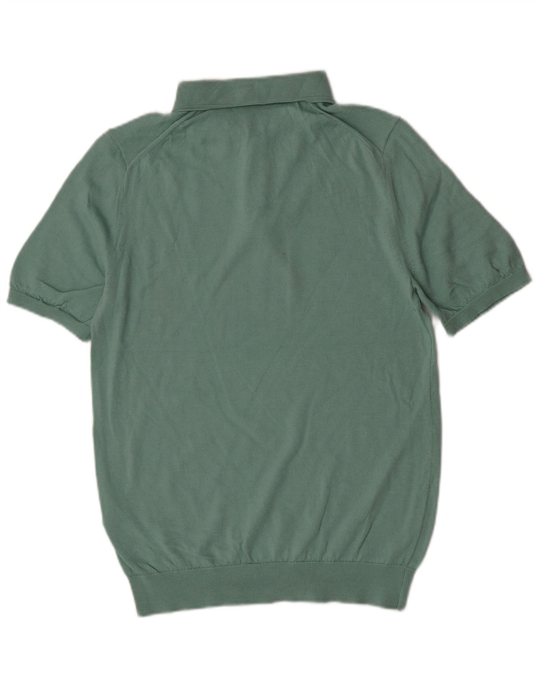 Reiss Mens Polo Shirt Medium Green Wool