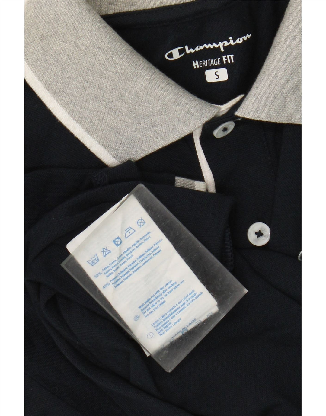 Champion Mens Polo Shirt Small Navy Blue Cotton