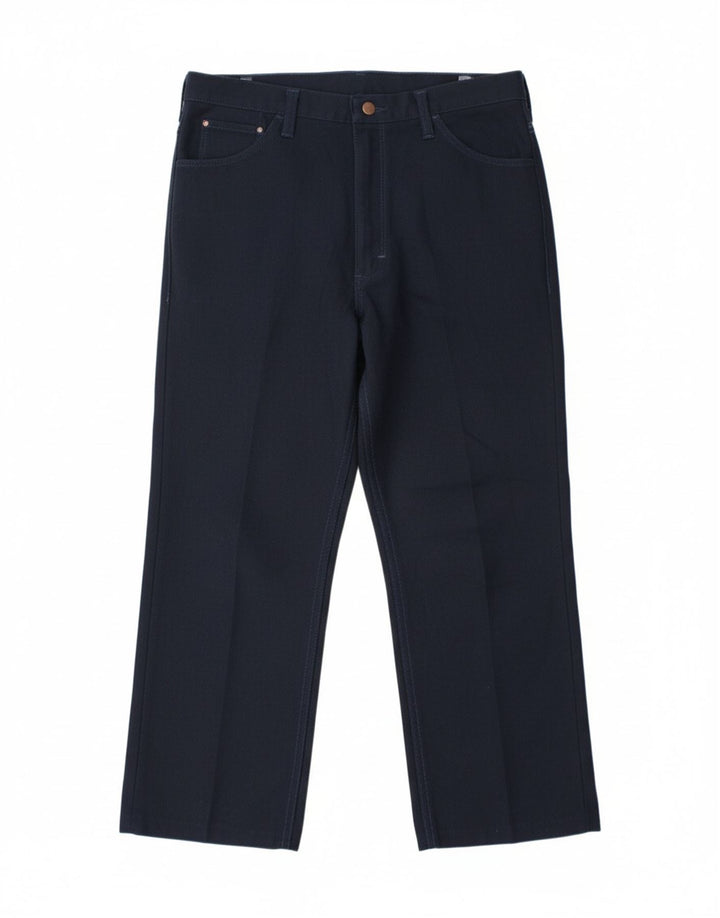 WRANGLER Mens Straight Cropped Trousers  W34 L24 Navy Blue