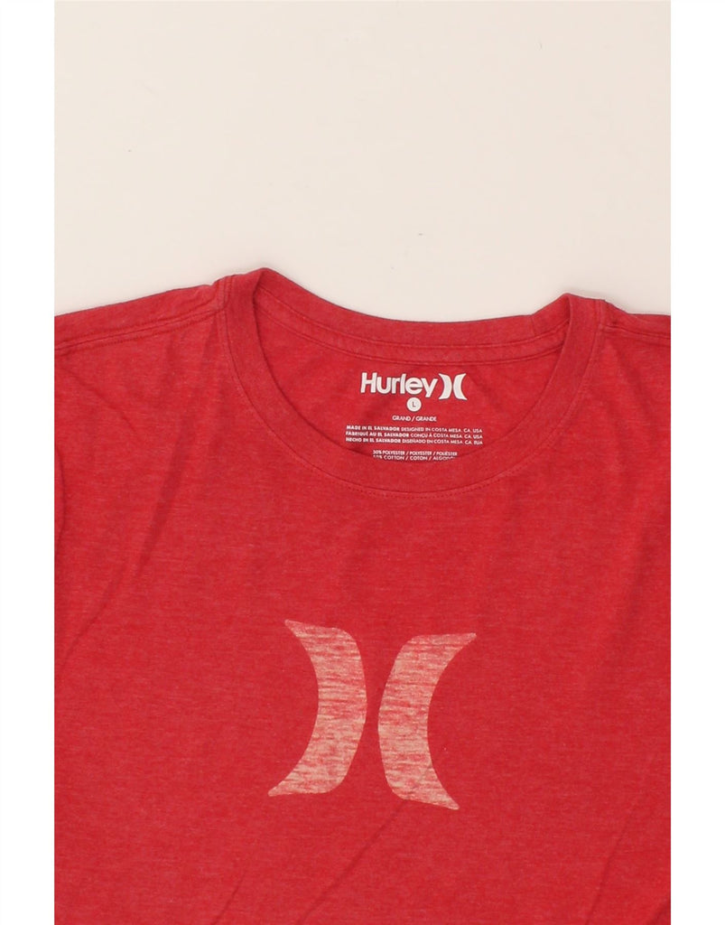 HURLEY Mens Graphic T-Shirt Top Large Red Cotton | Vintage Hurley | Thrift | Second-Hand Hurley | Used Clothing | Messina Hembry 