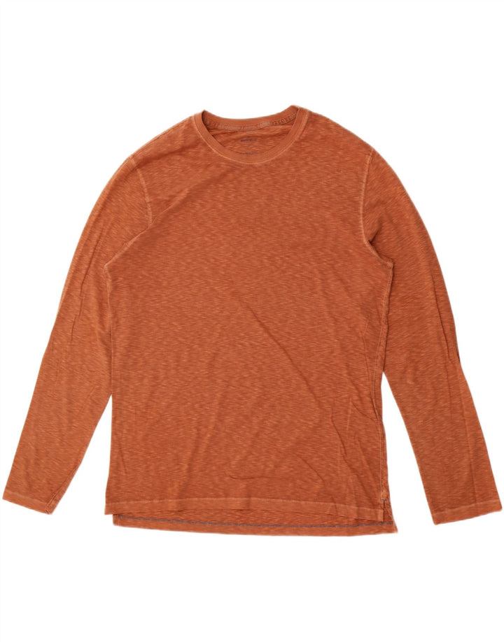 White Stuff Mens Top Long Sleeve Large Brown Flecked Cotton