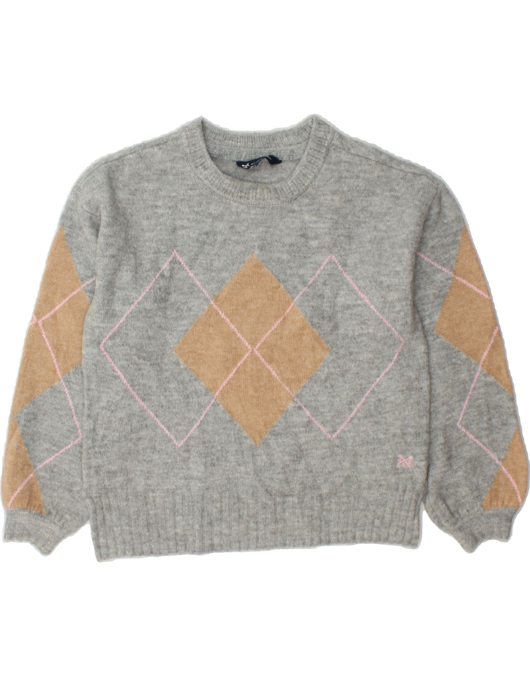 CREW CLOTHING Womens Crew Neck Jumper Sweater UK 8 Small Grey Vintage Crew Clothing and Second-Hand Crew Clothing from Messina Hembry 