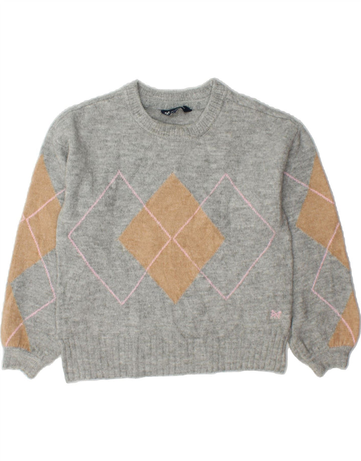 CREW CLOTHING Womens Crew Neck Jumper Sweater UK 8 Small Grey Vintage Crew Clothing and Second-Hand Crew Clothing from Messina Hembry 
