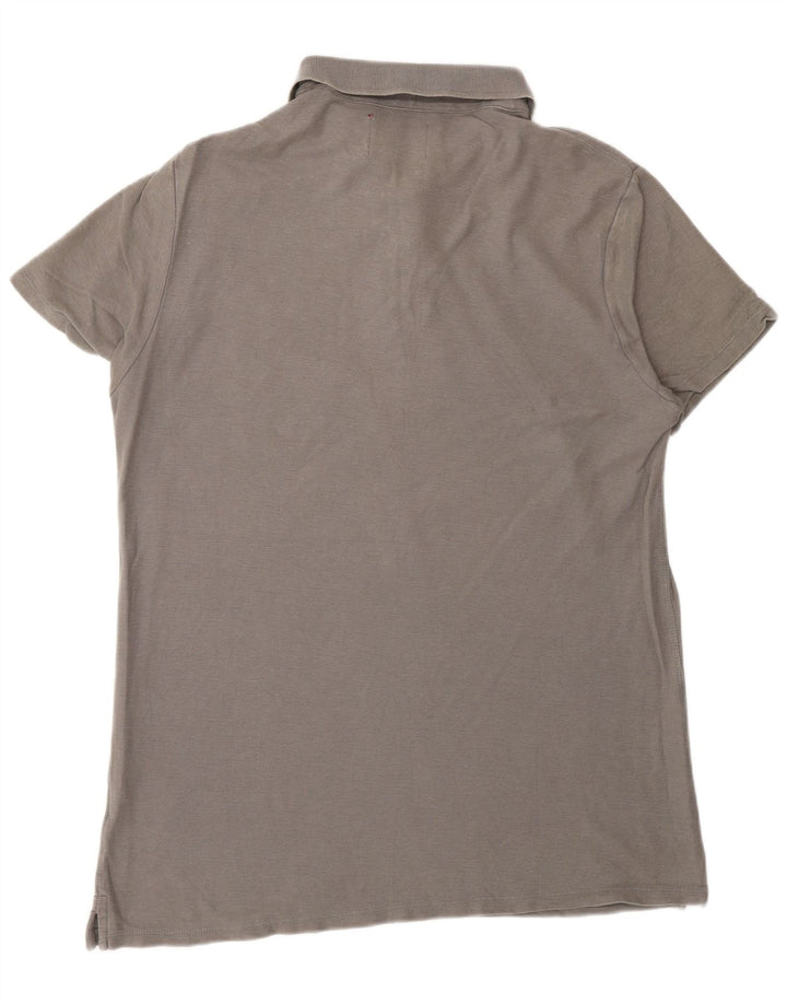 GUESS Mens Polo Shirt Large Grey