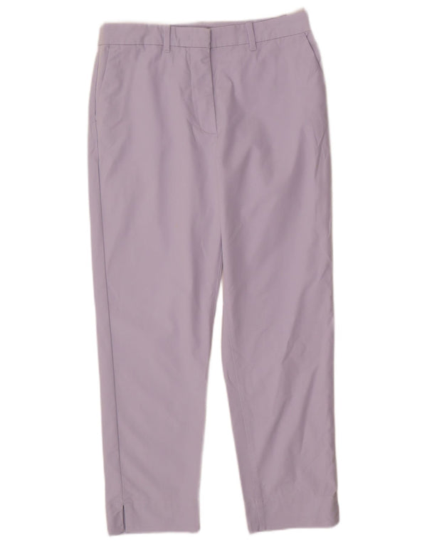 Marks & Spencer Womens Straight Chino Trousers UK 10 Small W28 L26 Purple