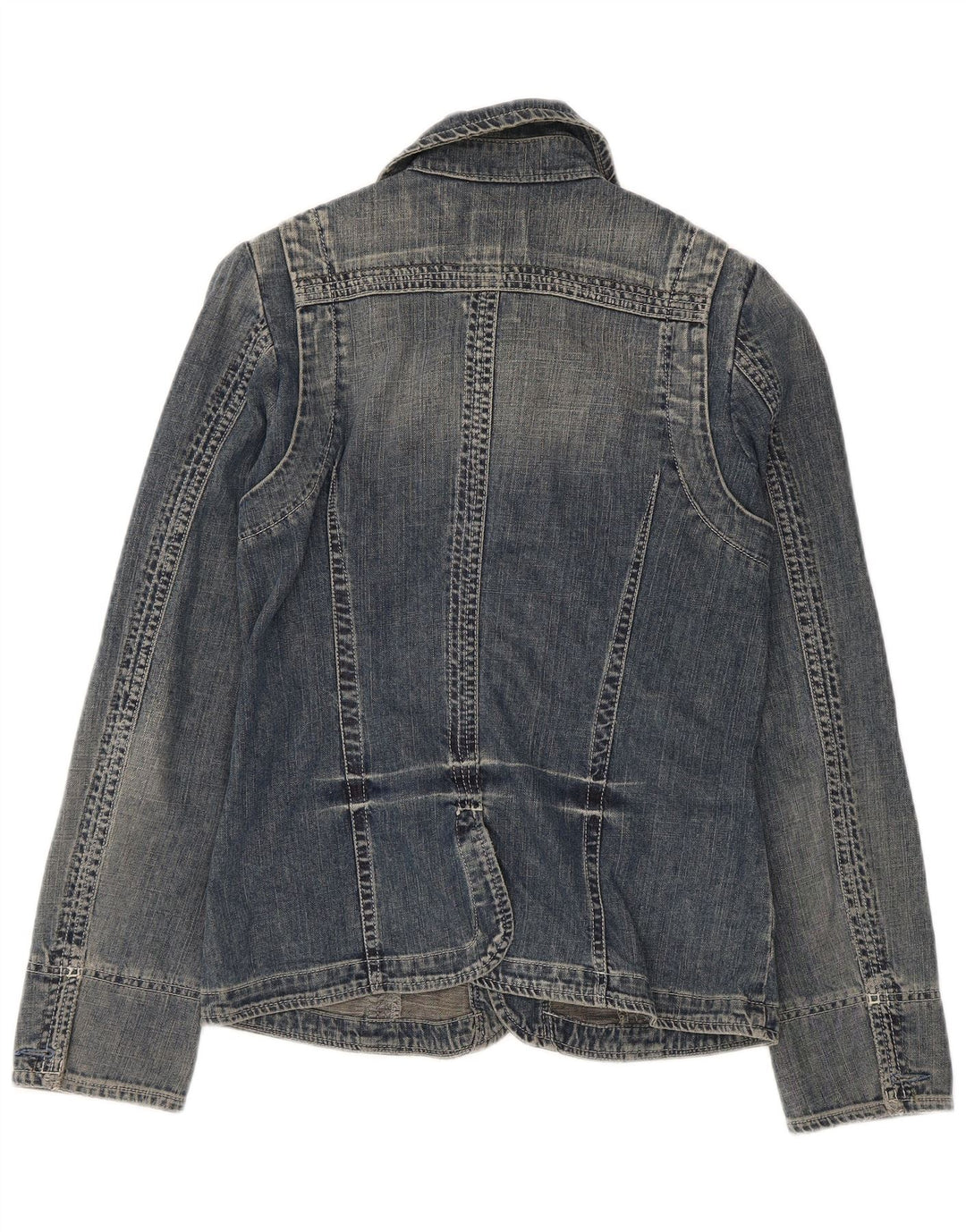 Diesel Womens Denim Jacket UK 12 Medium Blue Cotton