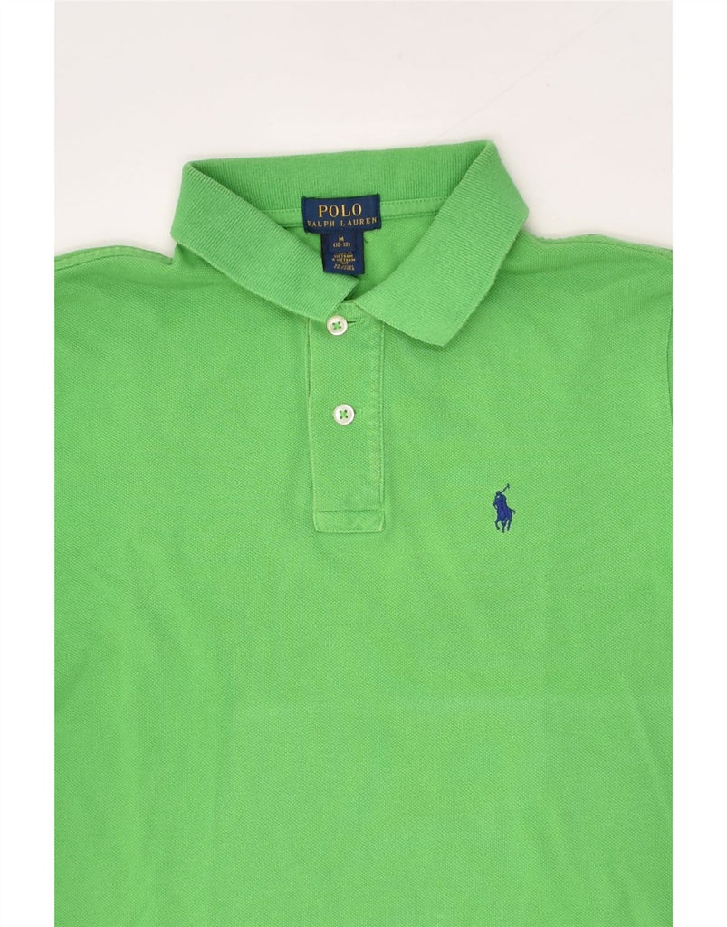 POLO RALPH LAUREN Boys Polo Shirt 10-11 Years Medium Green Cotton | Vintage Polo Ralph Lauren | Thrift | Second-Hand Polo Ralph Lauren | Used Clothing | Messina Hembry 