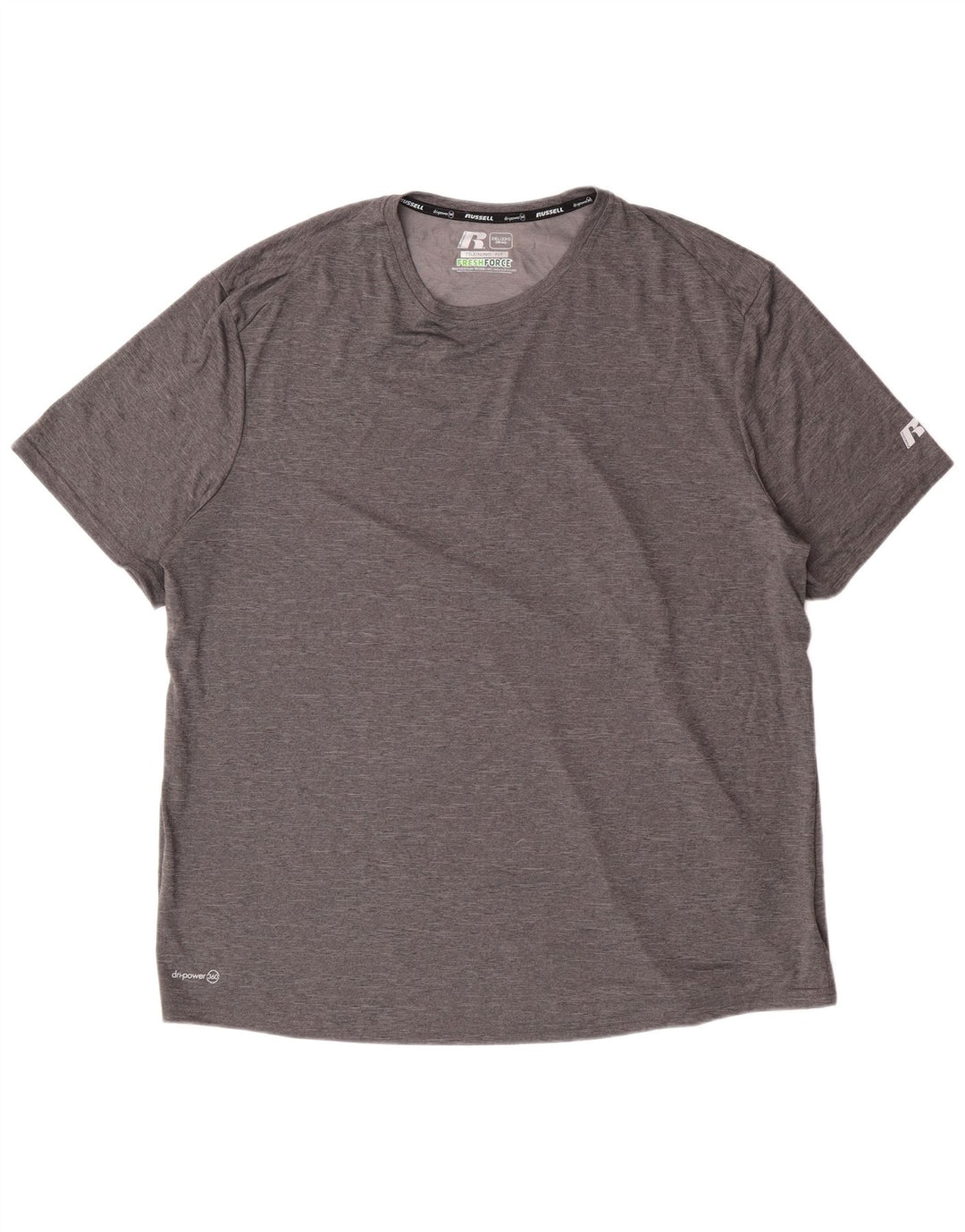 Russell Athletic Mens T-Shirt Top 2XL Grey Polyester Sports