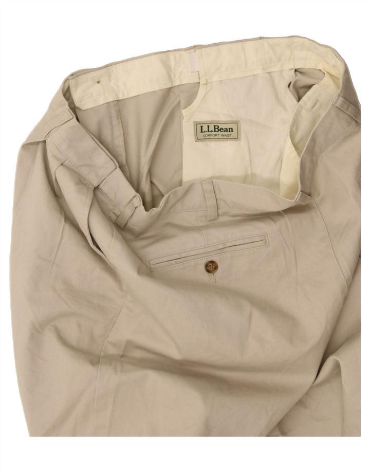L.L.BEAN Mens Pegged Cropped Trousers W38 L25  Beige Vintage L.L.Bean and Second-Hand L.L.Bean from Messina Hembry 