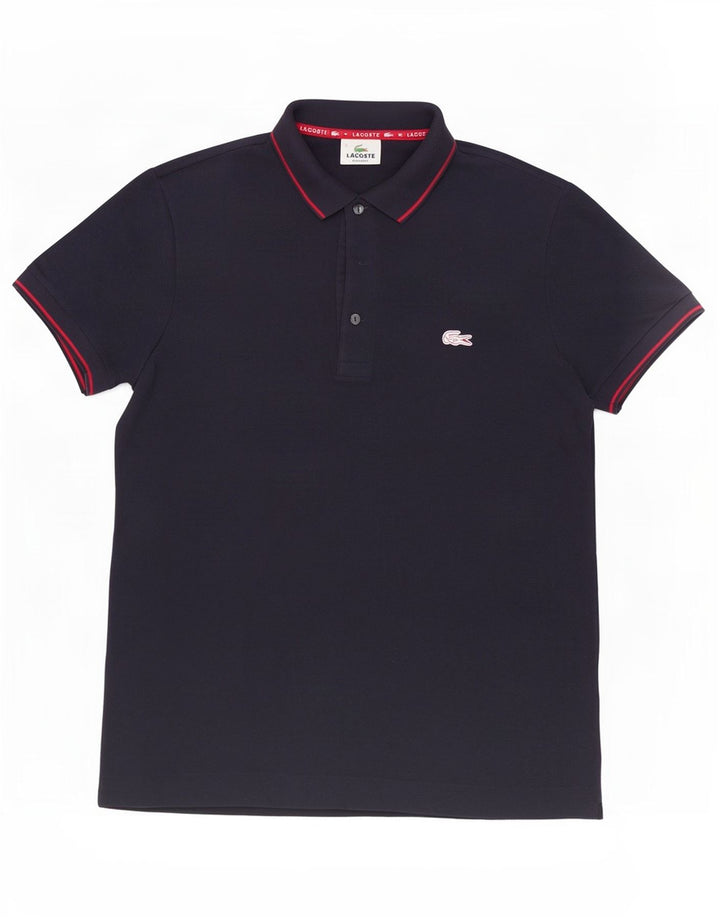 Lacoste Mens Regular Fit Polo Shirt Size 3 Small Navy Blue Cotton